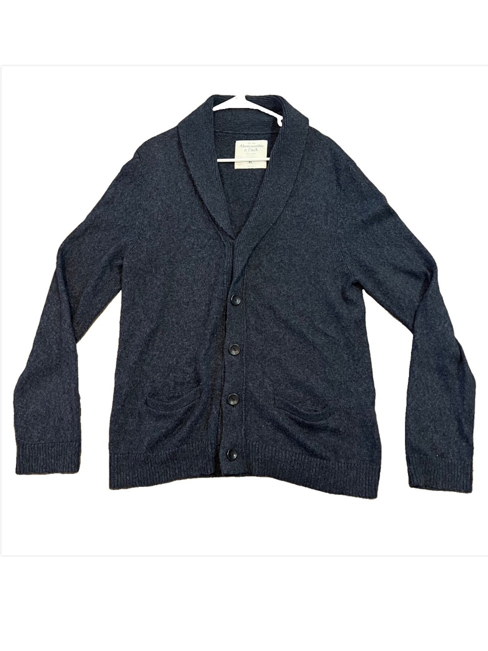 Abercrombie & Fitch Men's Shawl Cardigan - Charcoal
